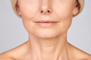 lower half of older woman's face